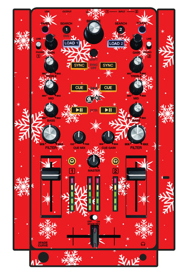 Akai Pro AMX Skin X-MAS Red Snowflakes